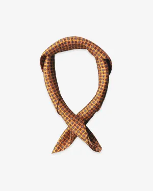 Silk Geometric Pattern Neckerchief - The Toshima