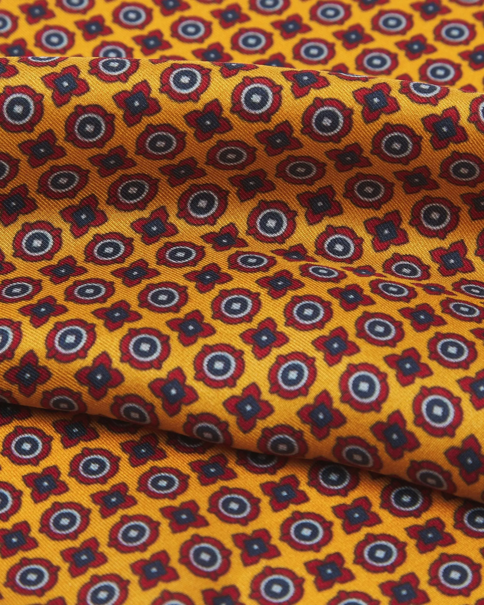 Silk Geometric Pattern Neckerchief - The Toshima