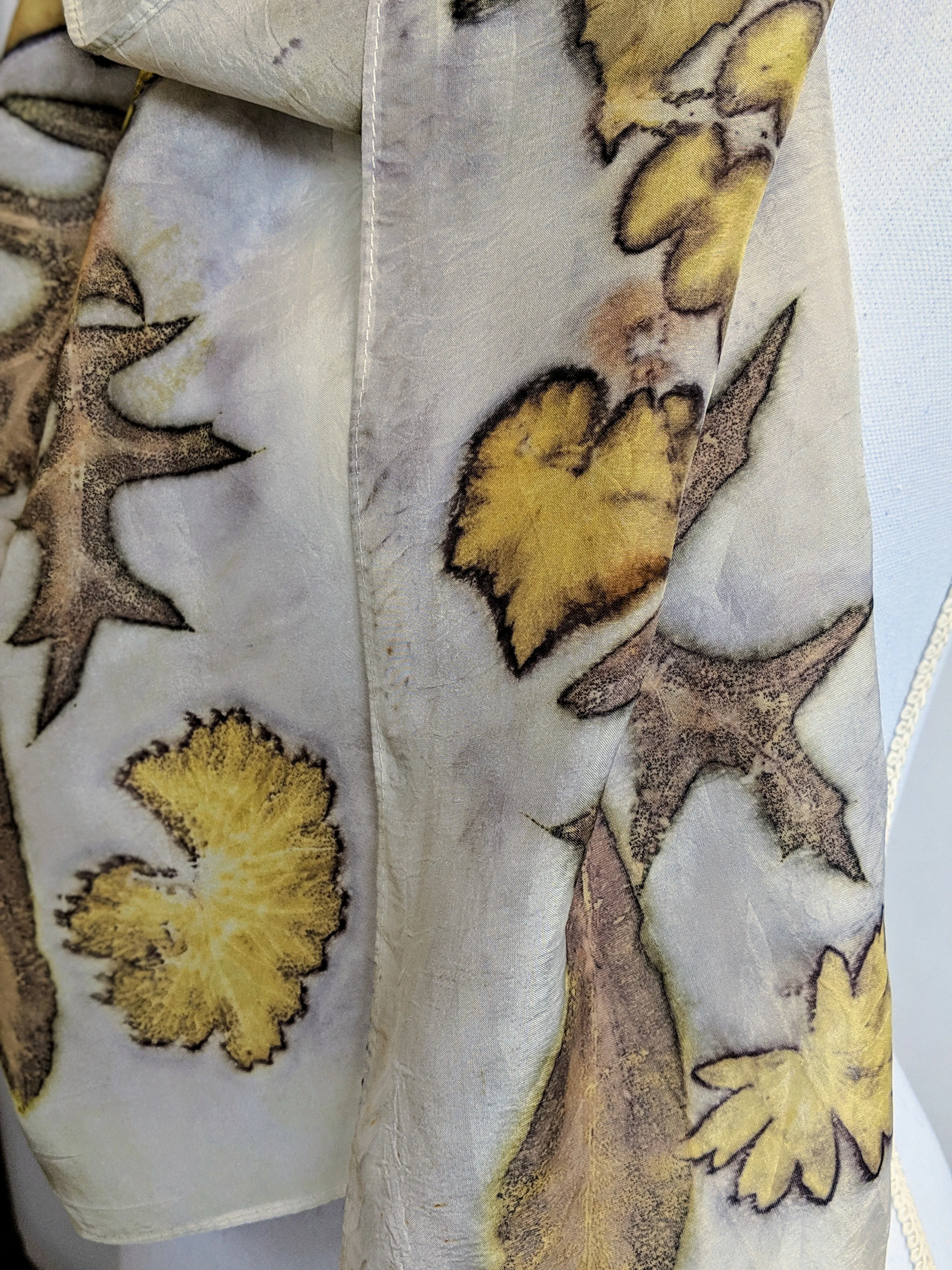 Silk Habotai Eco-Printed Scarf