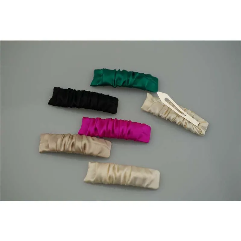Silk hair clips - custom brand