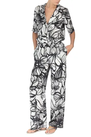 Silk Printed Jumpsuit