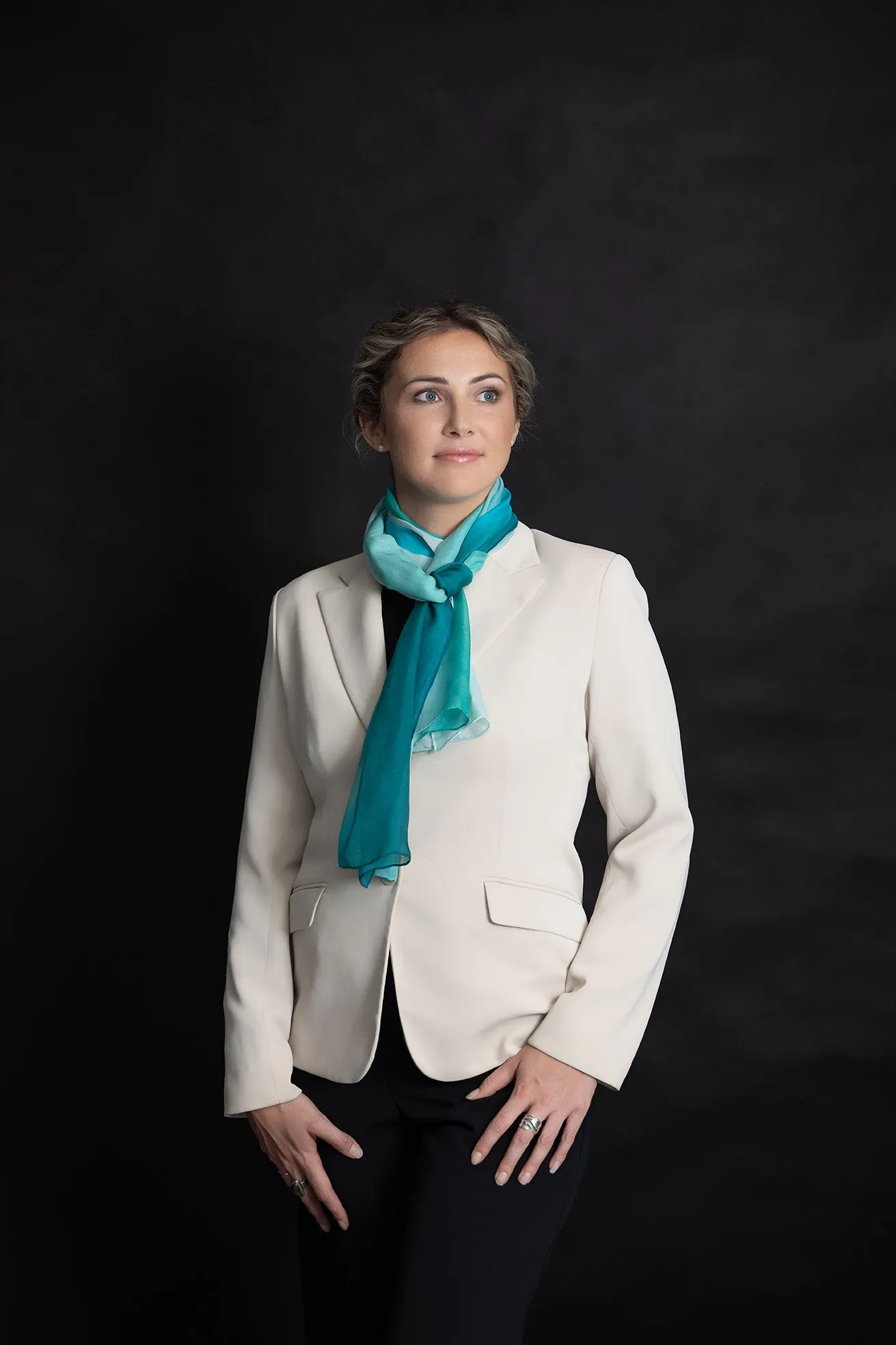 Silk Scarf 'Comet' - 100% Silk