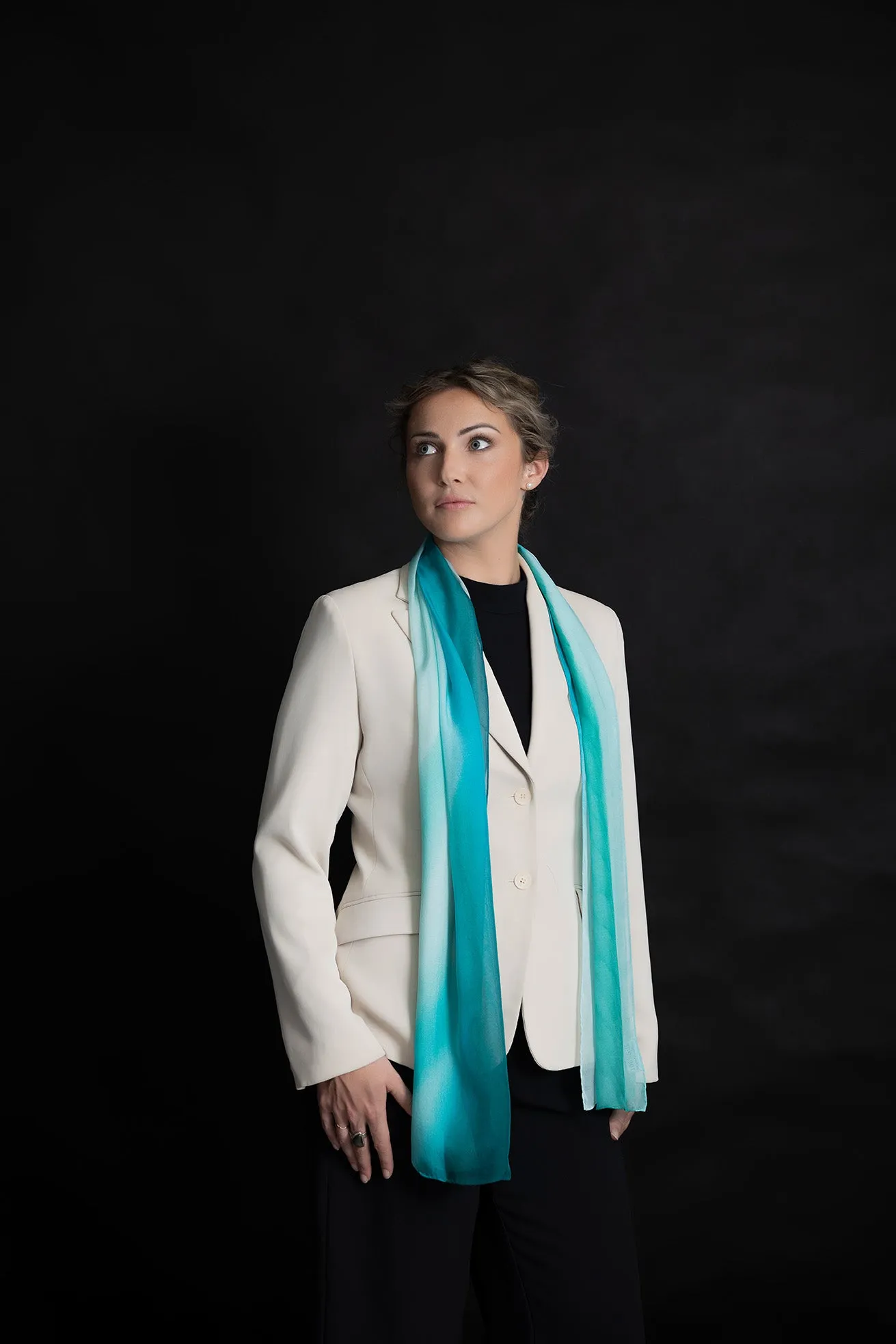 Silk Scarf 'Comet' - 100% Silk