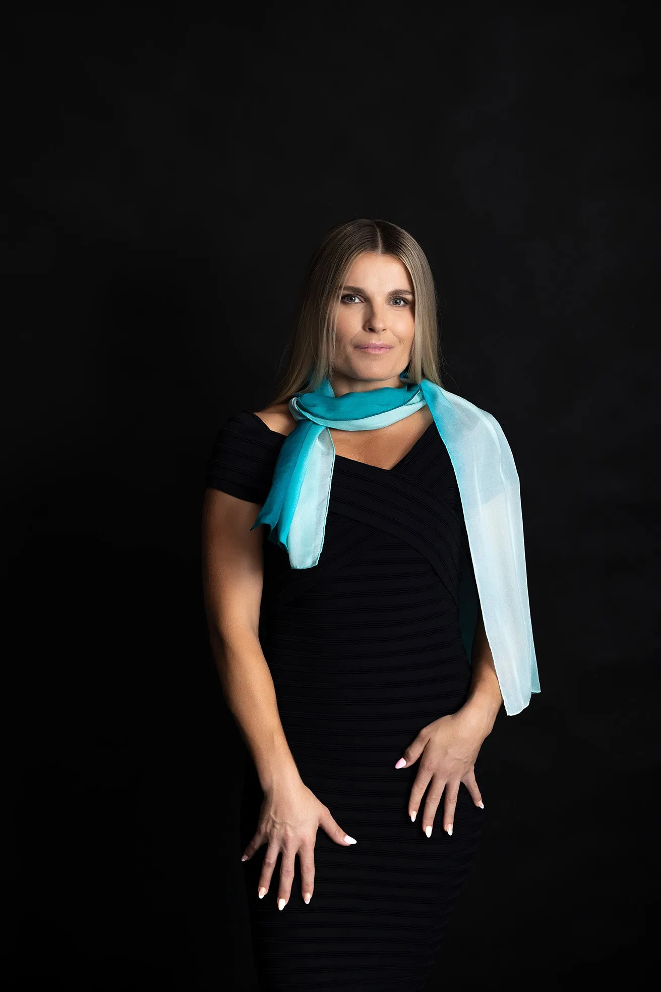 Silk Scarf 'Comet' - 100% Silk