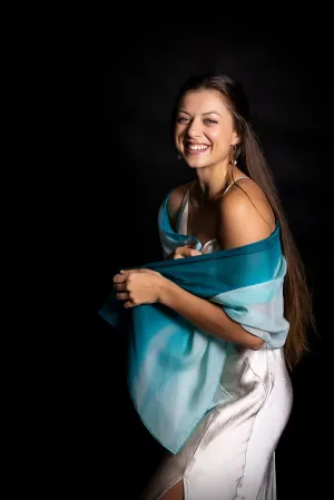 Silk Scarf 'Comet' - 100% Silk