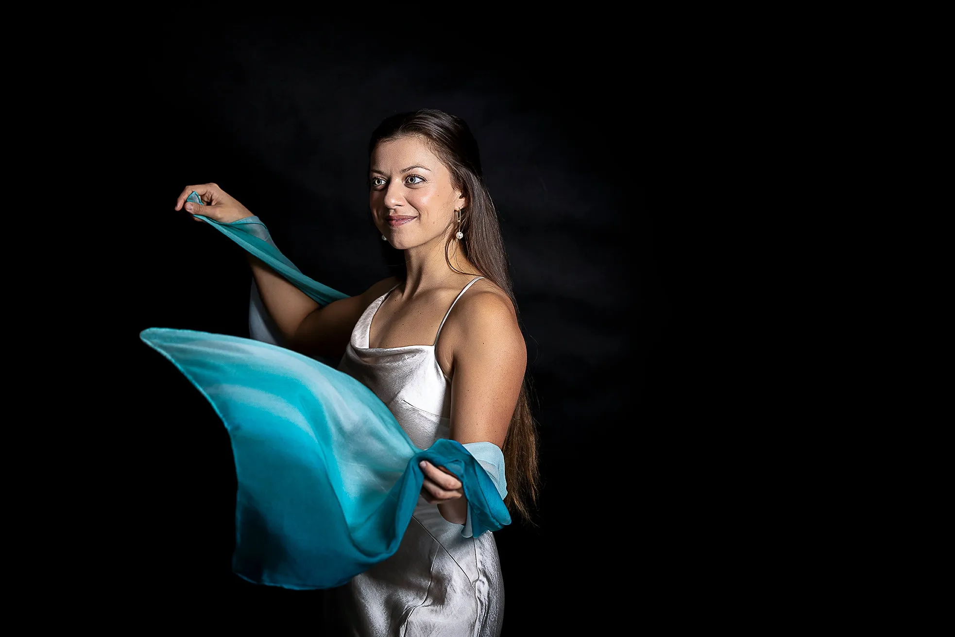 Silk Scarf 'Comet' - 100% Silk