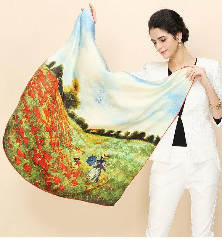 Silk Scarf Inspired Famous Oil Painting (More Designs)