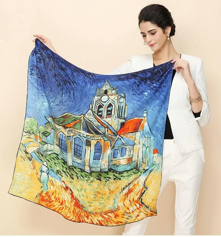 Silk Scarf Inspired Famous Oil Painting (More Designs)