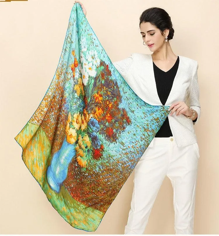 Silk Scarf Inspired Famous Oil Painting (More Designs)