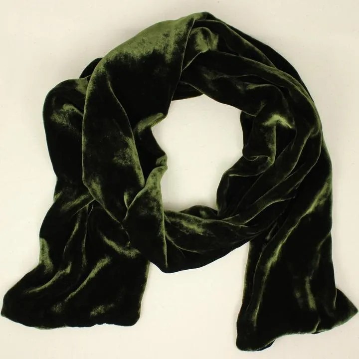 Silk Velvet Oblong Scarf