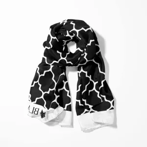 SILVER GEOMETRIC MEN SCARF - PREMIUM COLLECTION
