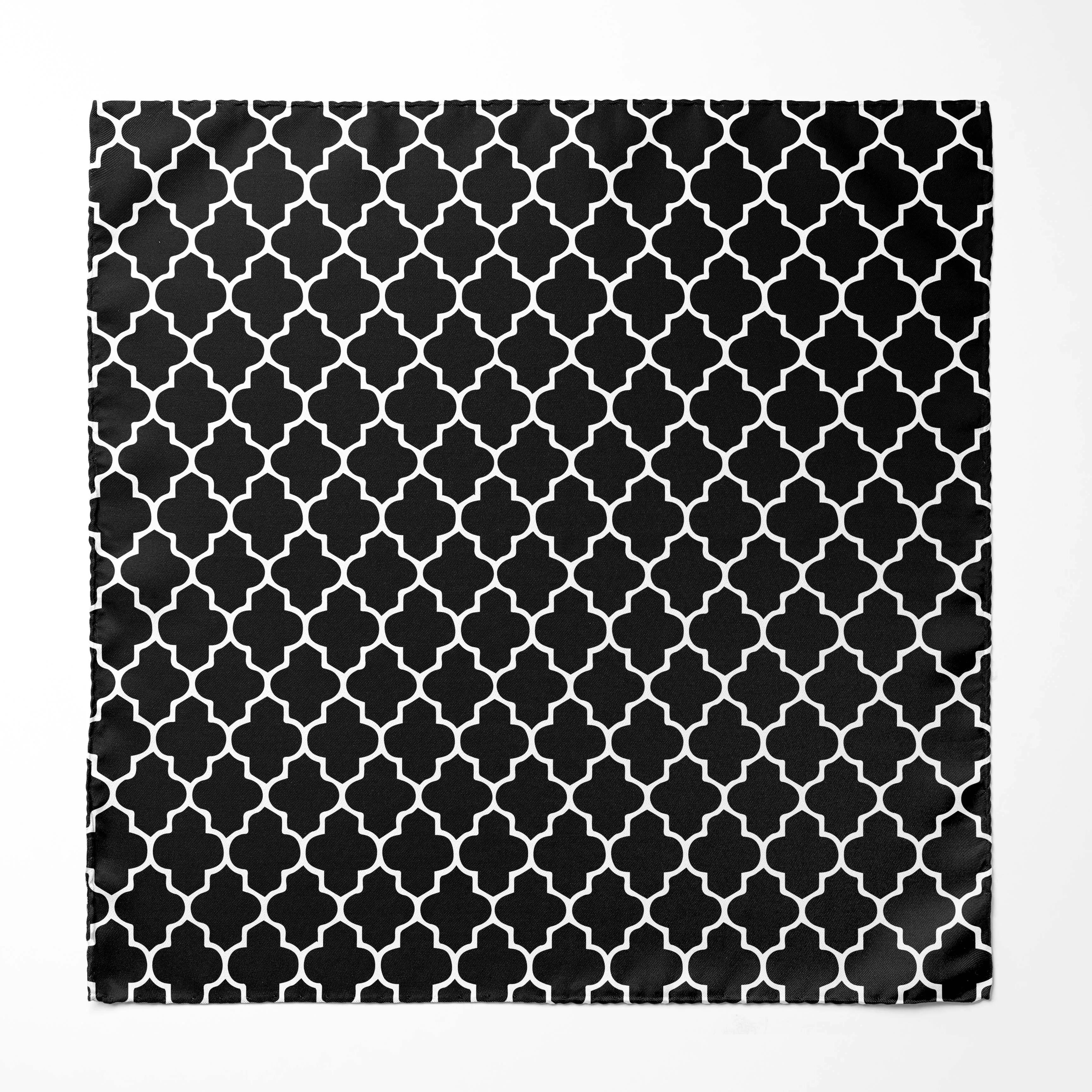 SILVER GEOMETRIC MEN SCARF - PREMIUM COLLECTION