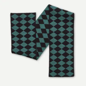 Small Diamond Scarf - Jo Gordon - Black and Cossack