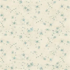 Snovalley by Clothworks SNOWFLAKES/LT BUTTER