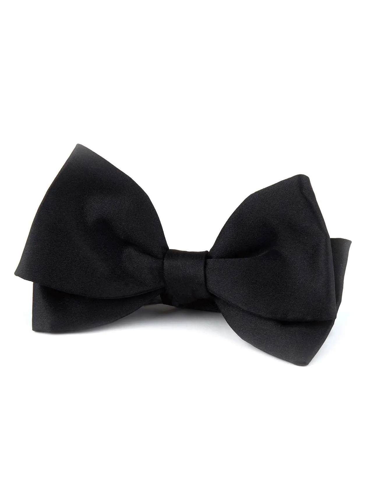 SOLID BLACK PRETIED BOW TIE