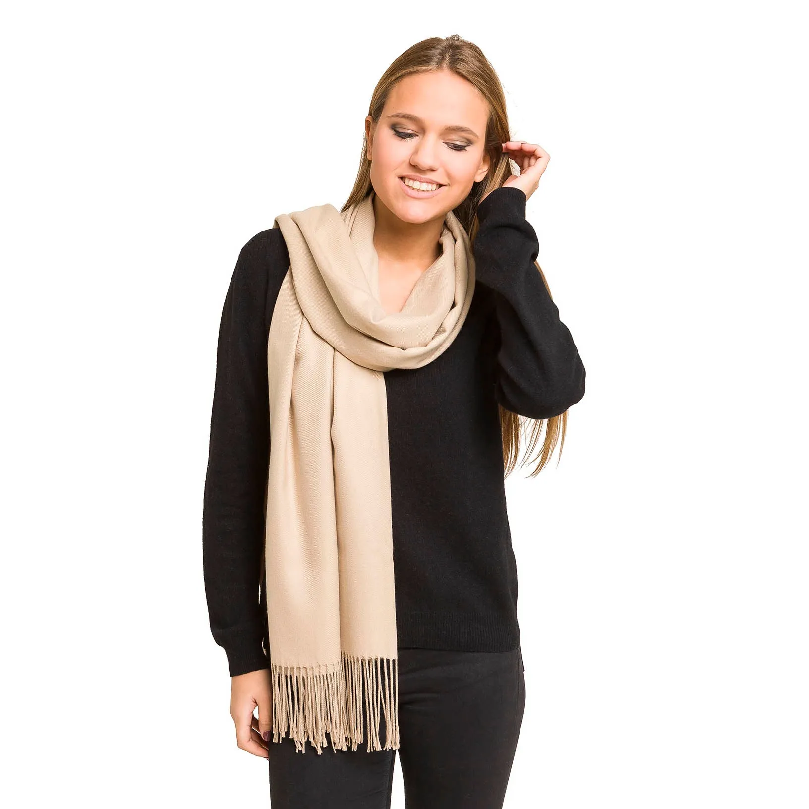 Solid Color Classic Scarf (Beige)