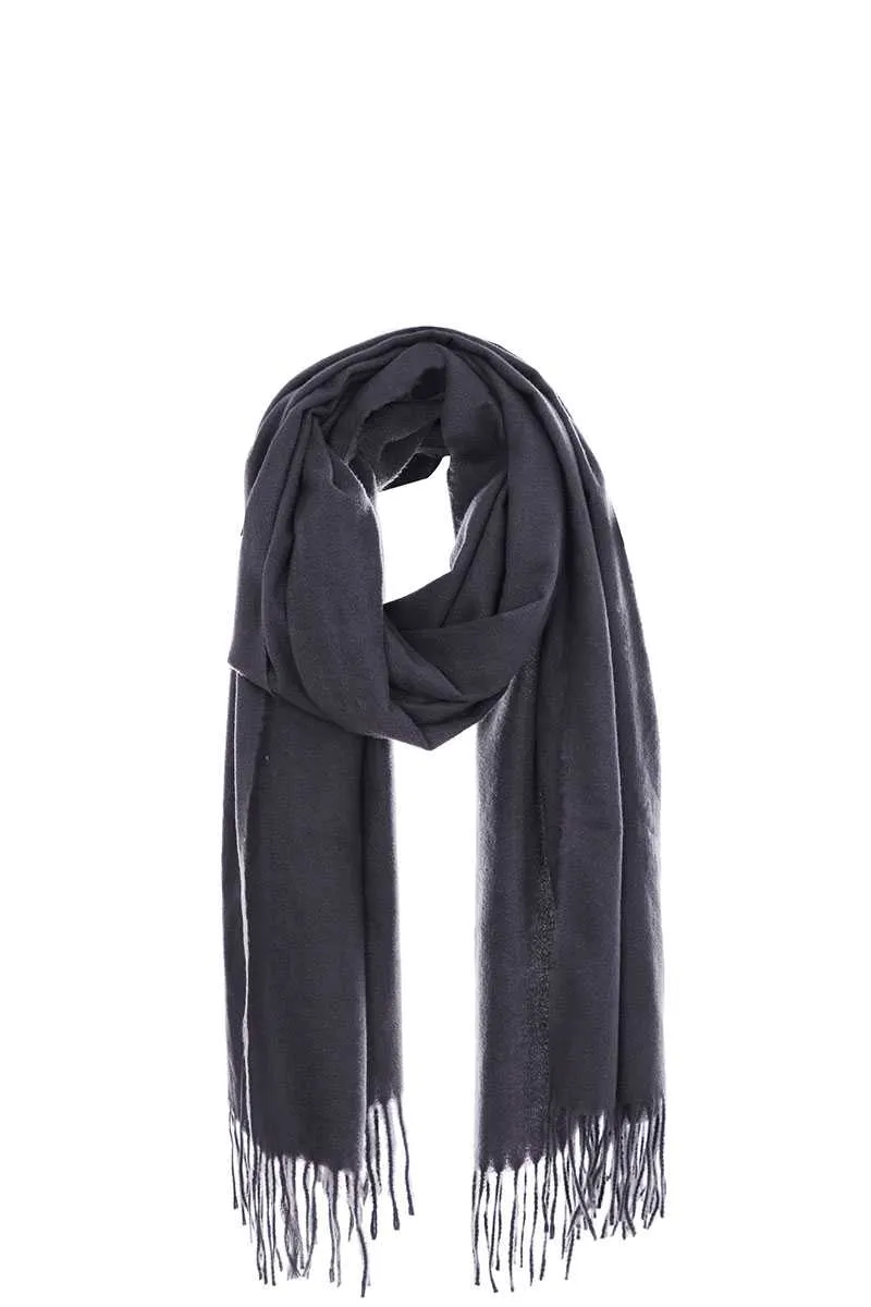 Solid Color Modern Fringe Scarf
