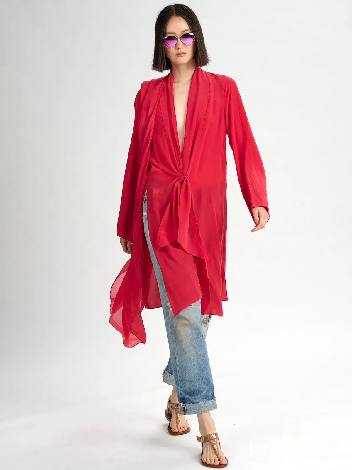Solid Light Weight Silk Scarf