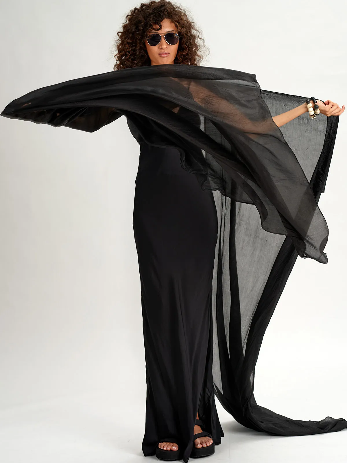 Solid Light Weight Silk Scarf