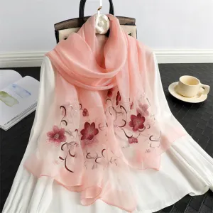 Solid Silk Wool Women Scarf Shawl Wrap