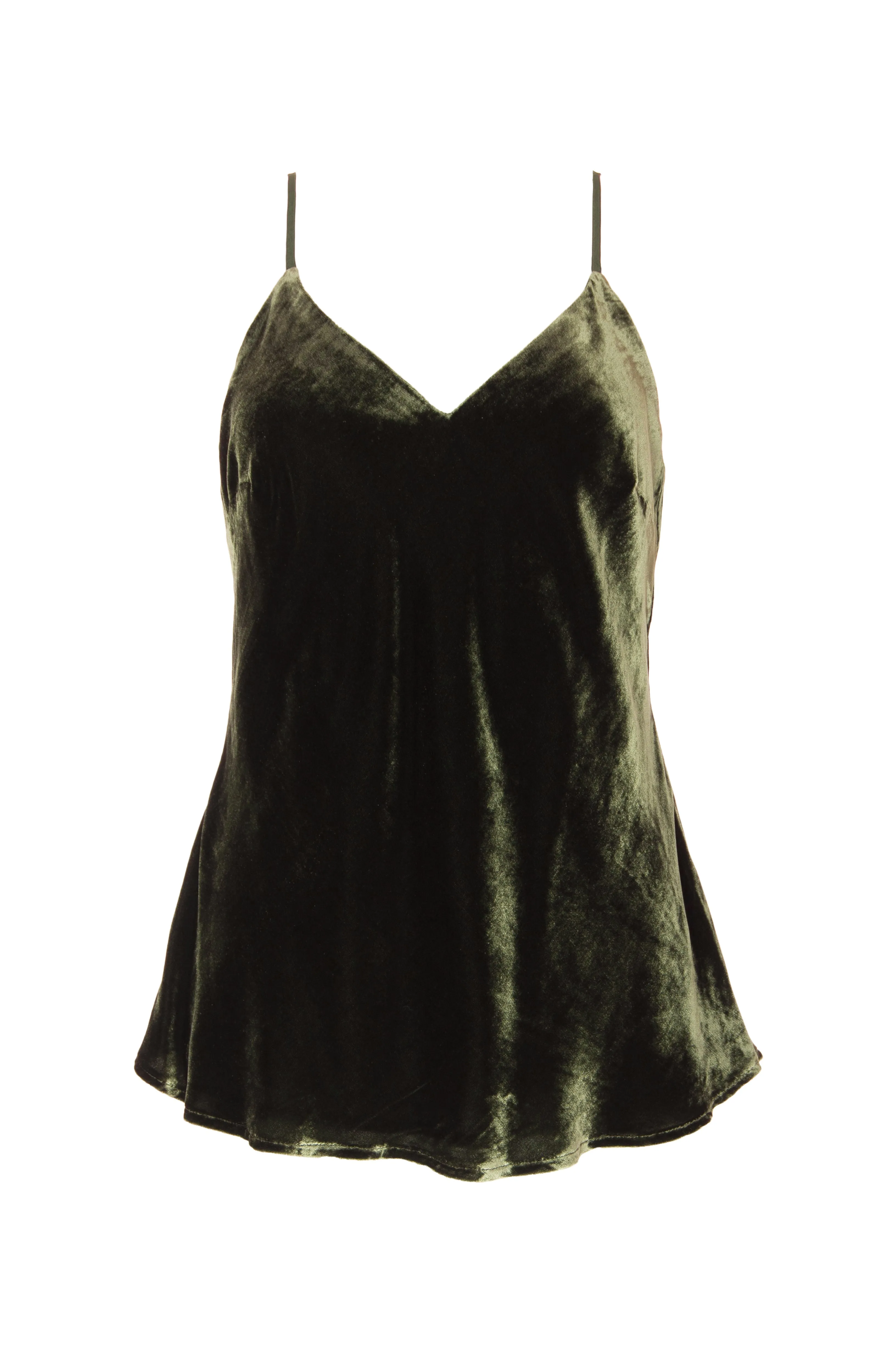 Solid Velvet Cami Dark Olive