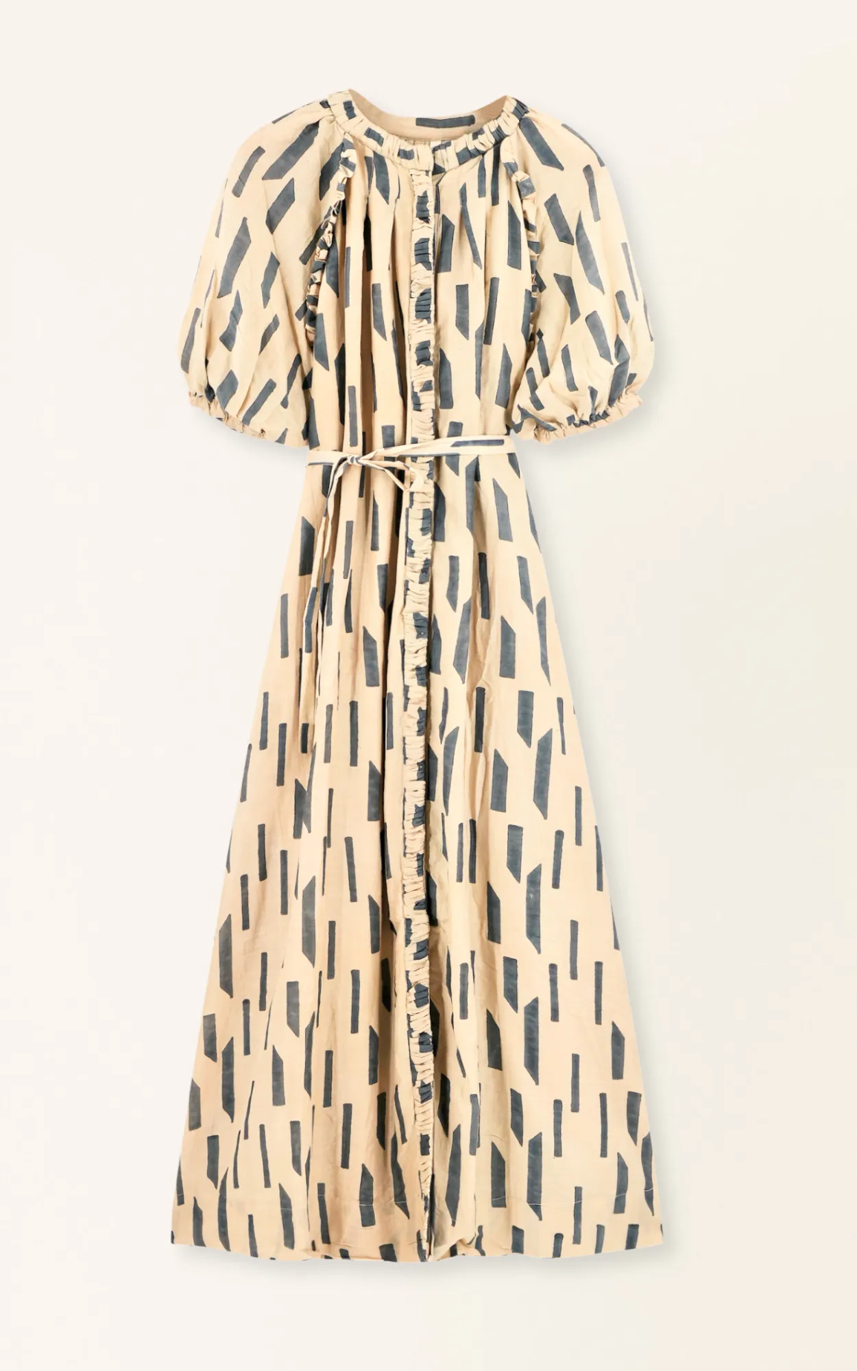 Somerset Dress in Parchment Rainfall
