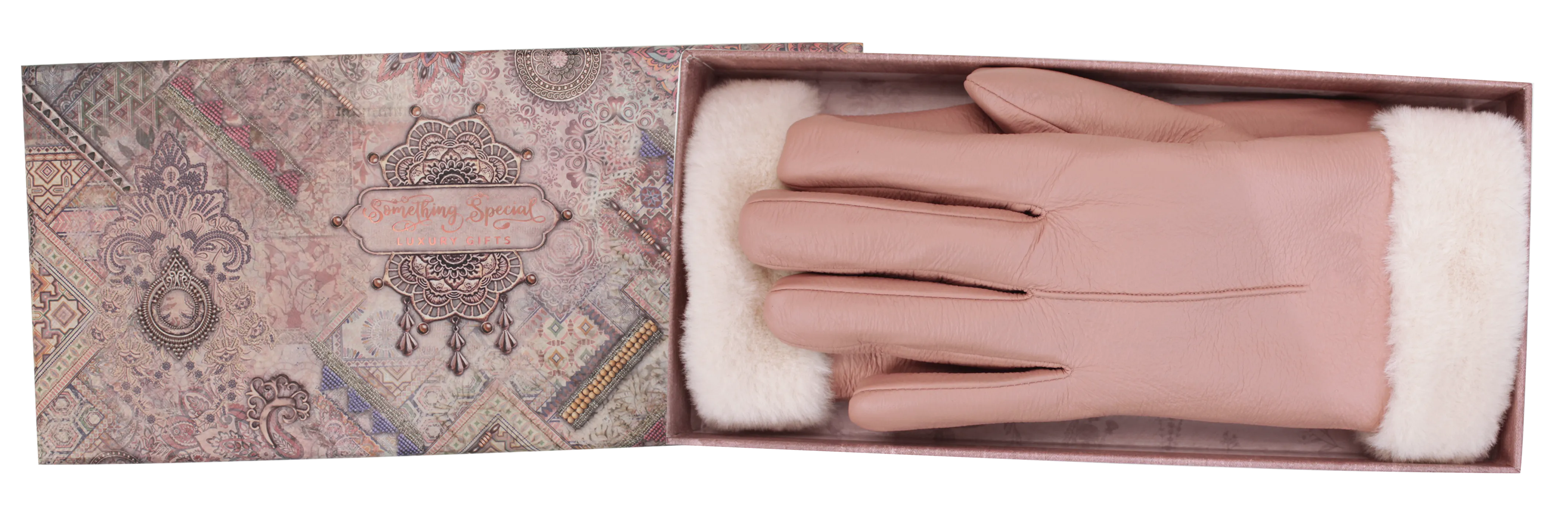 Something Special Leather Look Glove with Plush Cuff