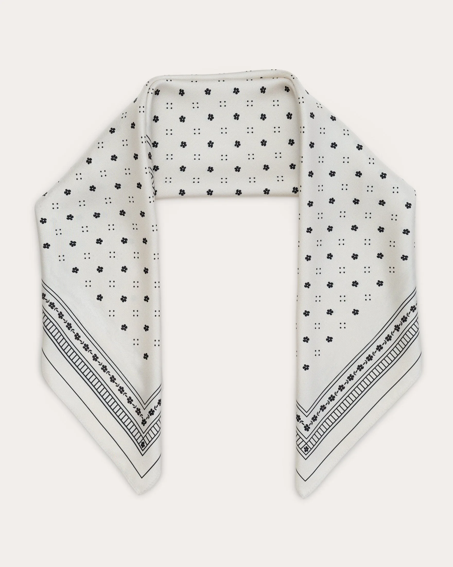 Sophia Scarf in Black and Ivory