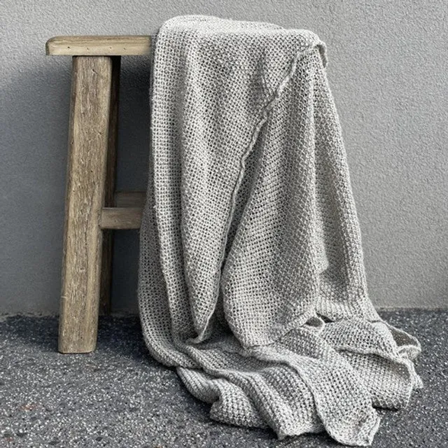 Sorrento Natural Knitted 100% Linen Throw/ Large Scarf