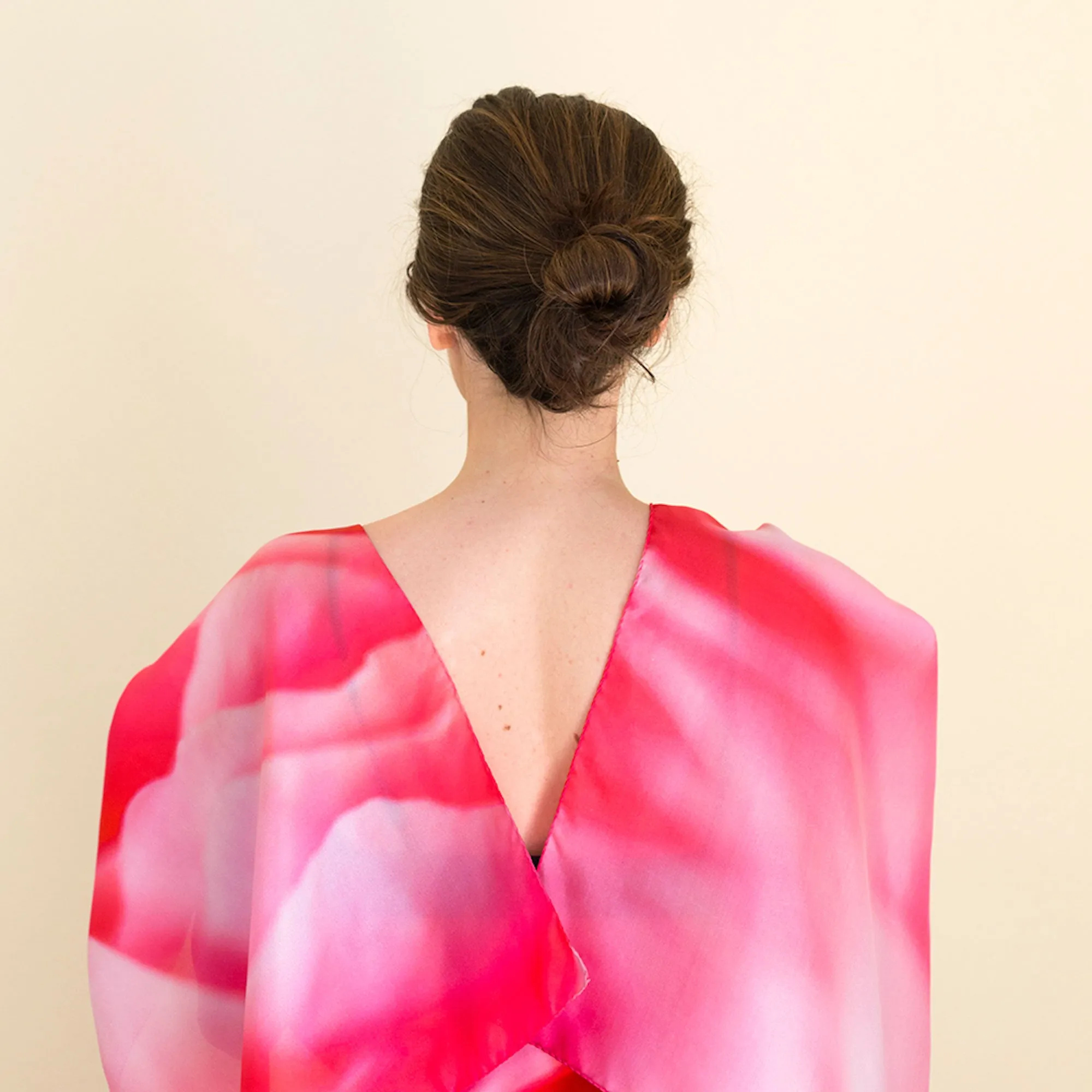Special Edition Pink Peony Silk Stole Scarf