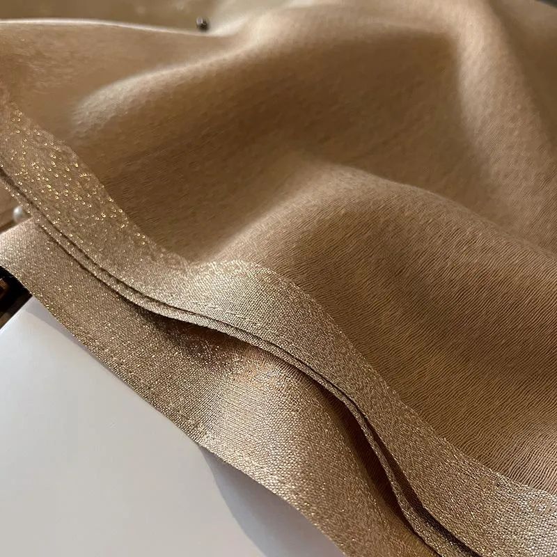 Spring And Summer New Silk Scarf Women's Sunshade Elegant Shawl Fashion Western Style Scarf Beaded Scarf
