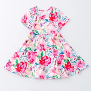 SPRING FLORAL TWIRL DRESS - PREORDER