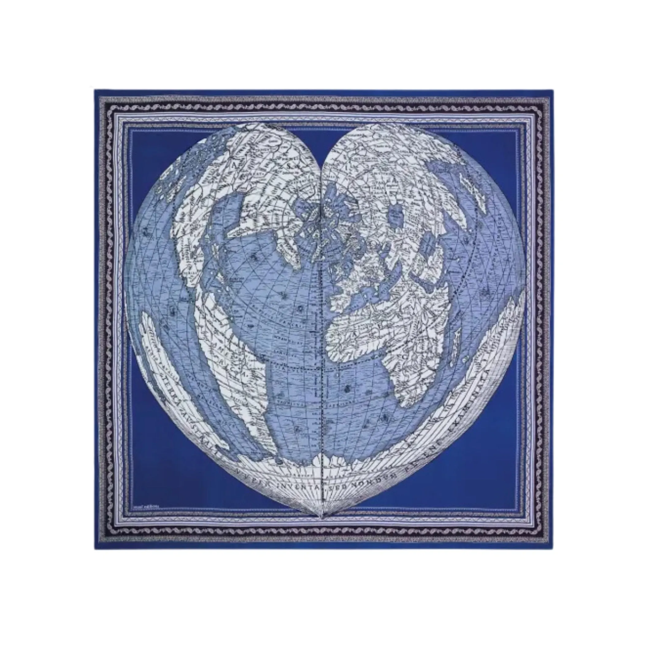 Square 130 - Mappemonde Carre - Blue
