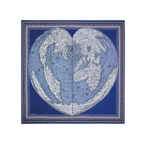 Square 130 - Mappemonde Carre - Blue