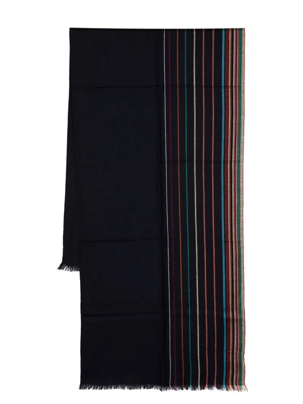Striped wool scarf