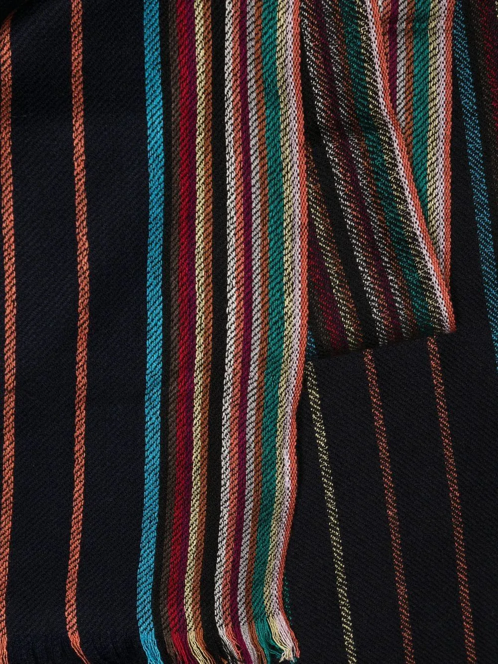 Striped wool scarf