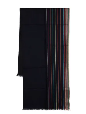 Striped wool scarf