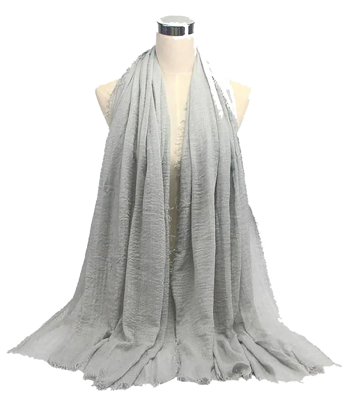 Subtle Crinkle Silk Scarf