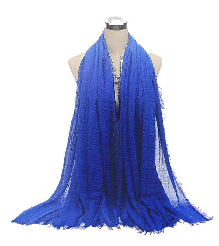 Subtle Crinkle Silk Scarf