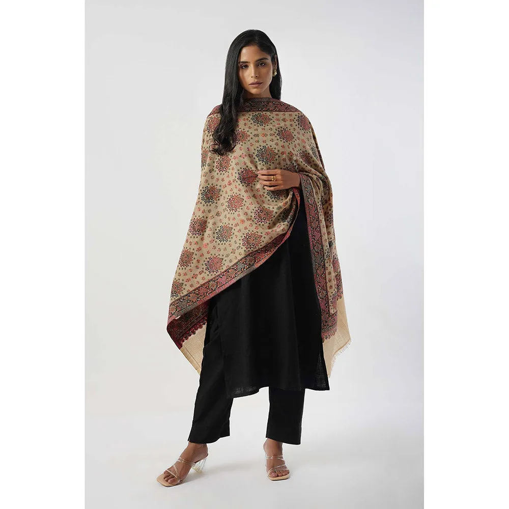 TAHILIYA Rajasthani Boot Kani Beige Winter Stole