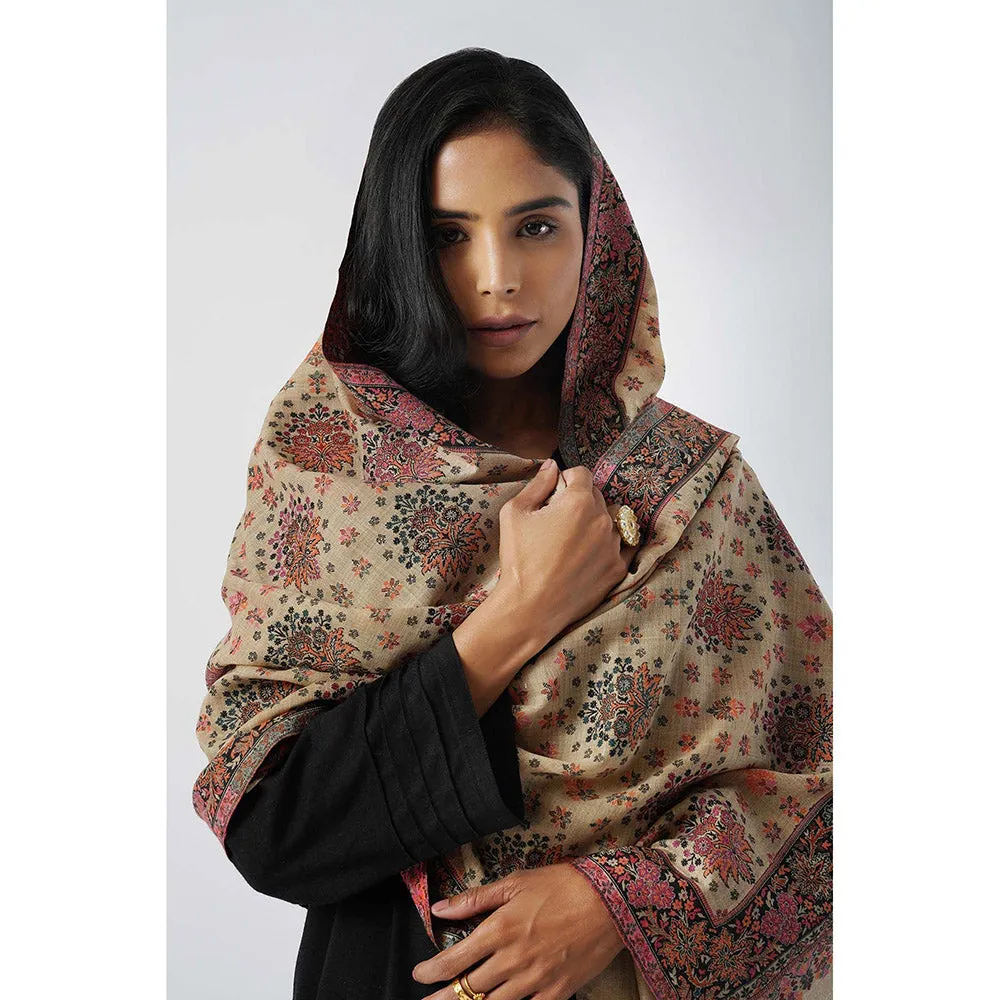 TAHILIYA Rajasthani Boot Kani Beige Winter Stole
