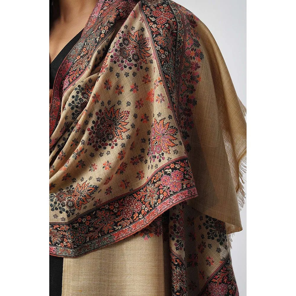 TAHILIYA Rajasthani Boot Kani Beige Winter Stole