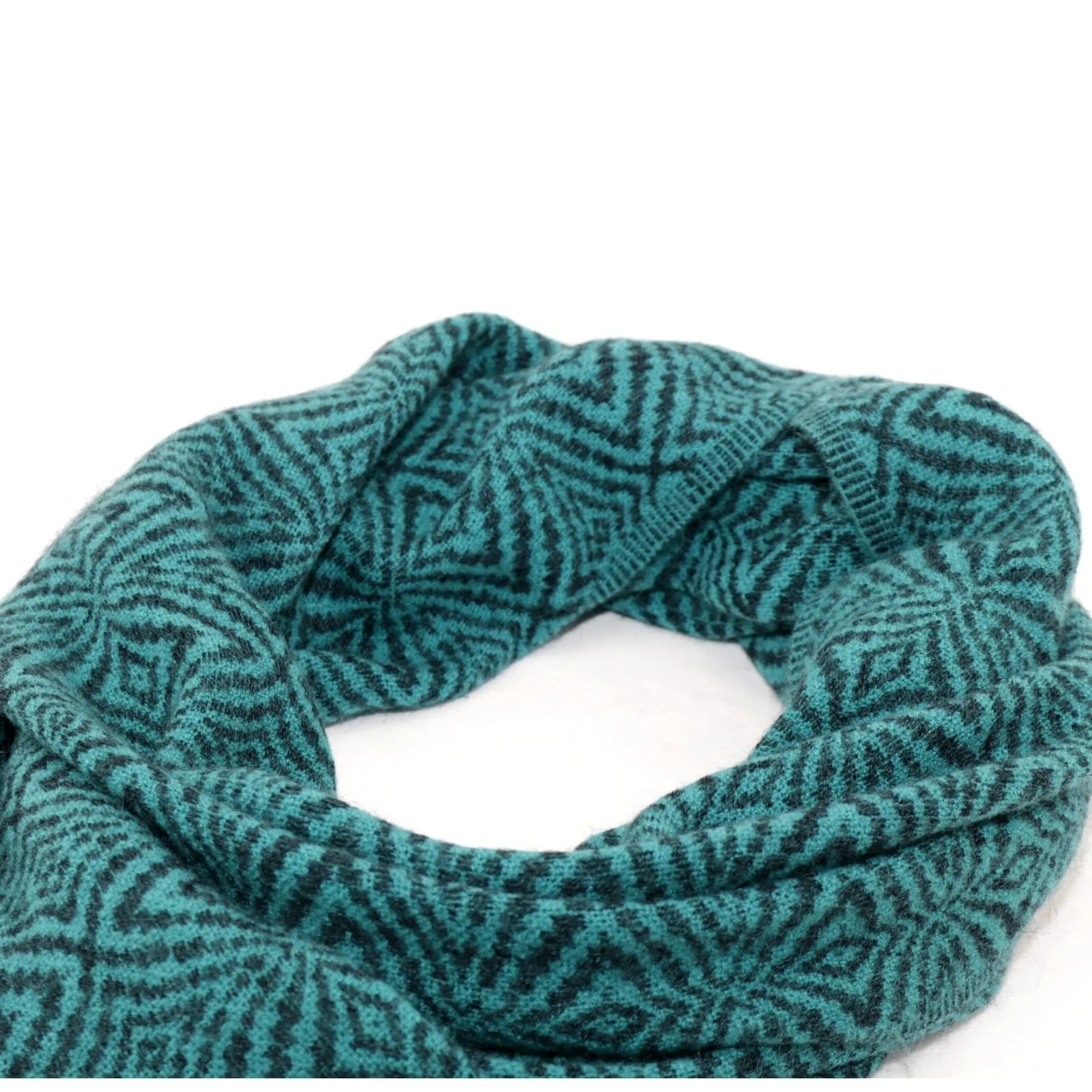 Teal Alpaca Infinity Scarf