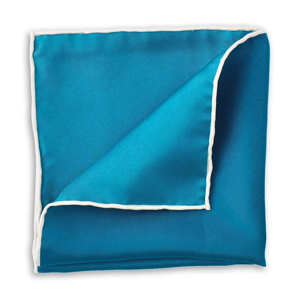 Teal Silk Pocket Square