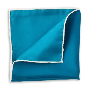 Teal Silk Pocket Square