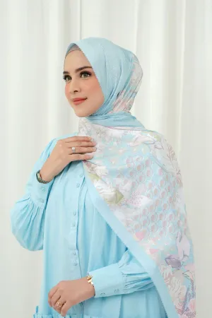 The Gardenia Satin Shawl - Flax