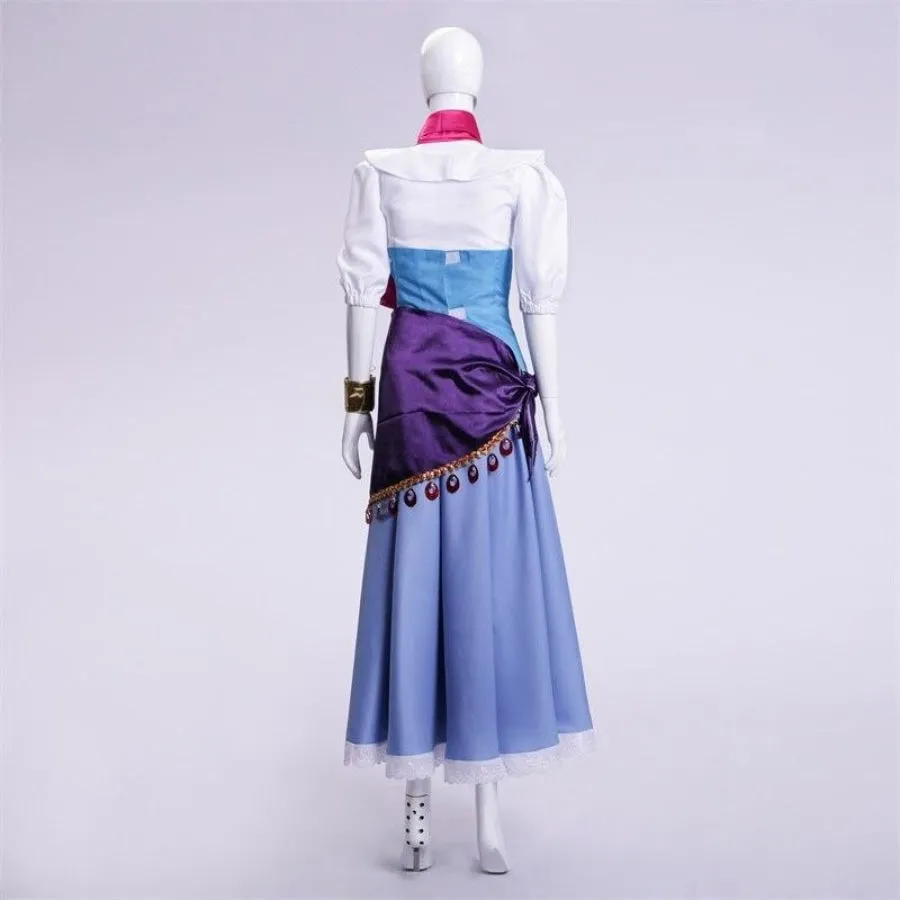 The Hunchback of Notre Dame Esmeralda Cosplay Costume Purple Blue Partywomen girl Dress Halloween Cosplay Costume C08583