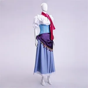 The Hunchback of Notre Dame Esmeralda Cosplay Costume Purple Blue Partywomen girl Dress Halloween Cosplay Costume C08583