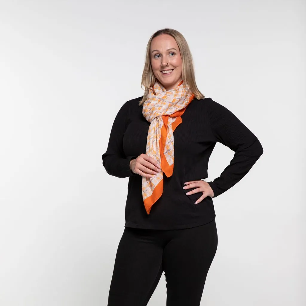 THSS2498: Orange: Victoria Scarf