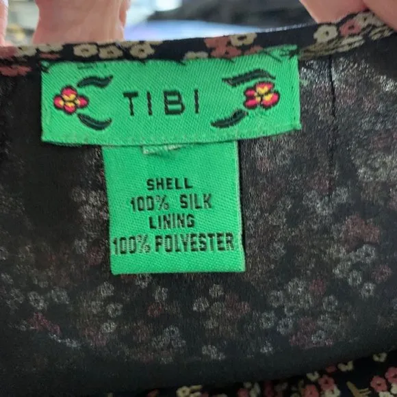 Tibi 100% Silk 3-Tiered Skirt Medium